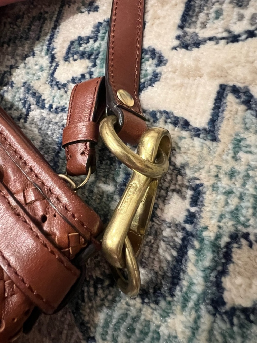 Coach Madison Criss Cross Leather Satchel Shoulder Bag #19836 - Picture 13 of 15